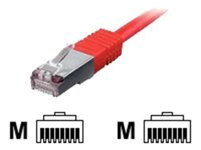 equip - Patch-Kabel - RJ-45 (M) zu RJ-45 (M) - 50 cm - SF/UTP - CAT 5e - geformt - Rot