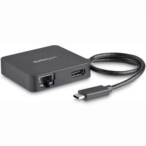 StarTech USB-C Multiport Adapter - USB Typ C auf 4K HDMI / USB 3.0 / Gigabit Ethernet - Powered USB Hub - USB-C zu USB Adapter - Externer Videoadapter - USB-C - HDMI - Schwarz