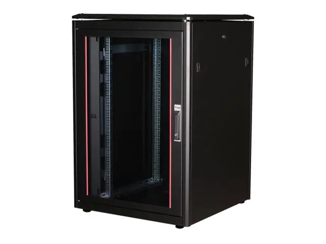 Equip Dynamic Flex Line - Schrank Netzwerkschrank - 800x800 mm, with glass door, removable and lockable panels, assembled - freistehend - Schwarz, RAL 9005 - 22U - 48.3 cm (19") EDF-22-8080-B-HNAA