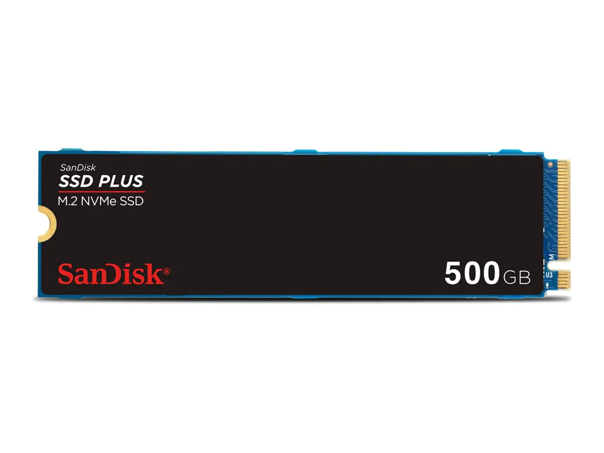 SanDisk SSD PLUS - SSD - 500 GB - intern - M.2 2280 - PCIe 3.0 (NVMe)