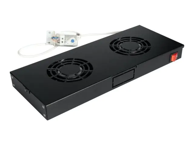 Equip Rack-Lüftereinsatz - mit 2 Ventilatoren - Wechselstrom 240 V - Schwarz, RAL 9005 - 1U - 48.3 cm (19") EZF-2-B