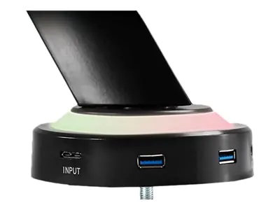 LogiLink - Befestigungskit - einstellbarer Arm - für Monitor - Kunststoff, Aluminium, Stahl - Bildschirmgröße: 43.2-81.3 cm (17"-32") - Tischmontage