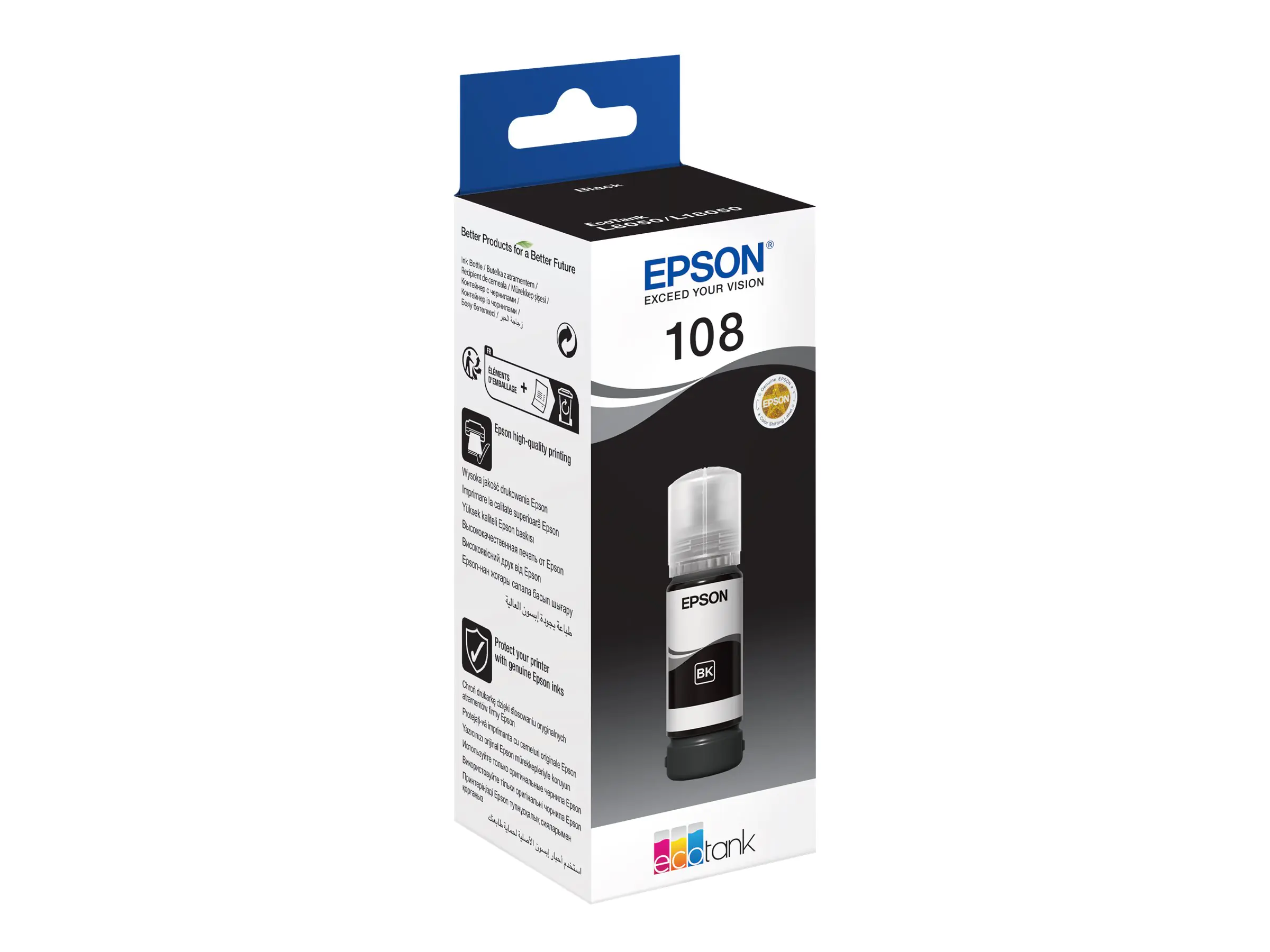 Epson EcoTank 108 - 70 ml - Schwarz - original C13T09C14A