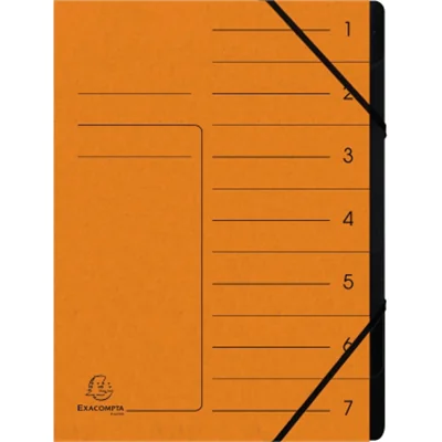 Exacompta Ordnungsmappe DIN A4 170g/m² Colorspankarton Farbe: orange Farbe des Fächerblocks: schwarz 7 Fächer Exacompta Ordnungsmappe DIN A4 170g/m² Colorspankarton Farbe: orange Farbe des Fächerblocks: schwarz 7 Fächer