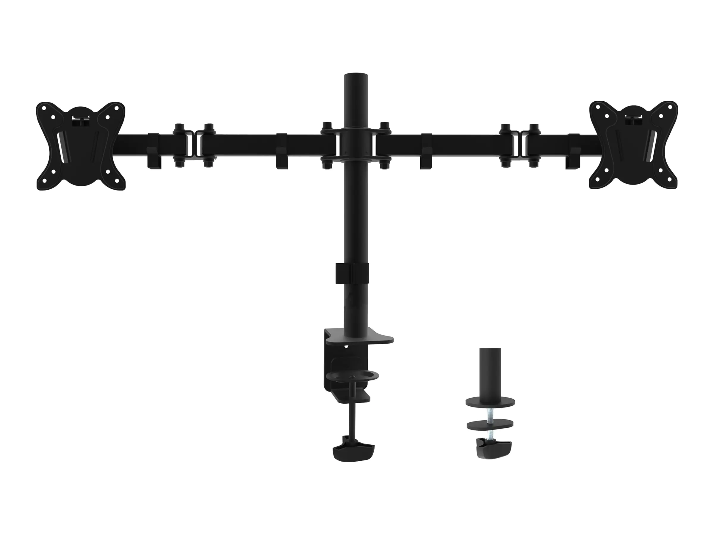 Equip Pro Articulating Dual Monitor Desk Mount Bracket - Befestigungskit - Voll beweglich - für 2 LCD-Displays - Kunststoff, Aluminium, Stahl - Schwarz - Bildschirmgröße: 33-68.6 cm (13"-27") 650152
