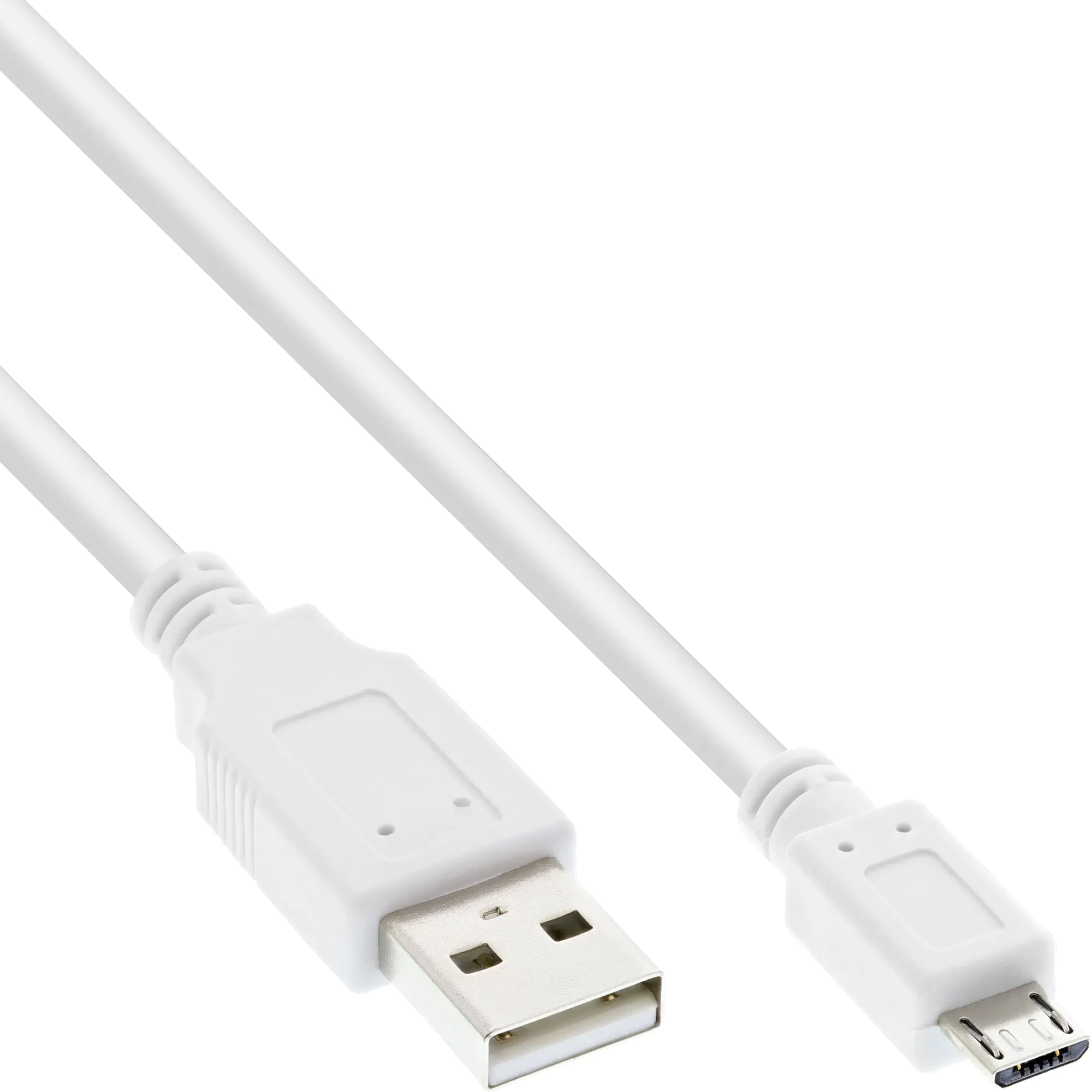 InLine Micro-USB 2.0 Kabel - USB-A Stecker an Micro-B Stecker - weiß - 5m 31750W