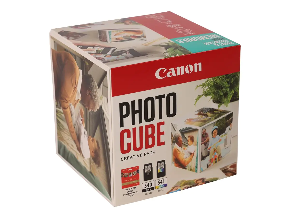 Canon Photo Cube Creative Pack - Glänzend - 2er-Pack - Schwarz, Farbe (Cyan, Magenta, Gelb) - original - Blau - Tintenpatrone / Papierkit - für PIXMA TS5150, TS5151