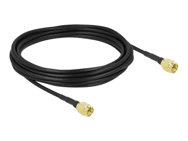 Delock - Antennenkabel - SMA Stecker zu SMA Stecker - 5 m - Koax - Schwarz