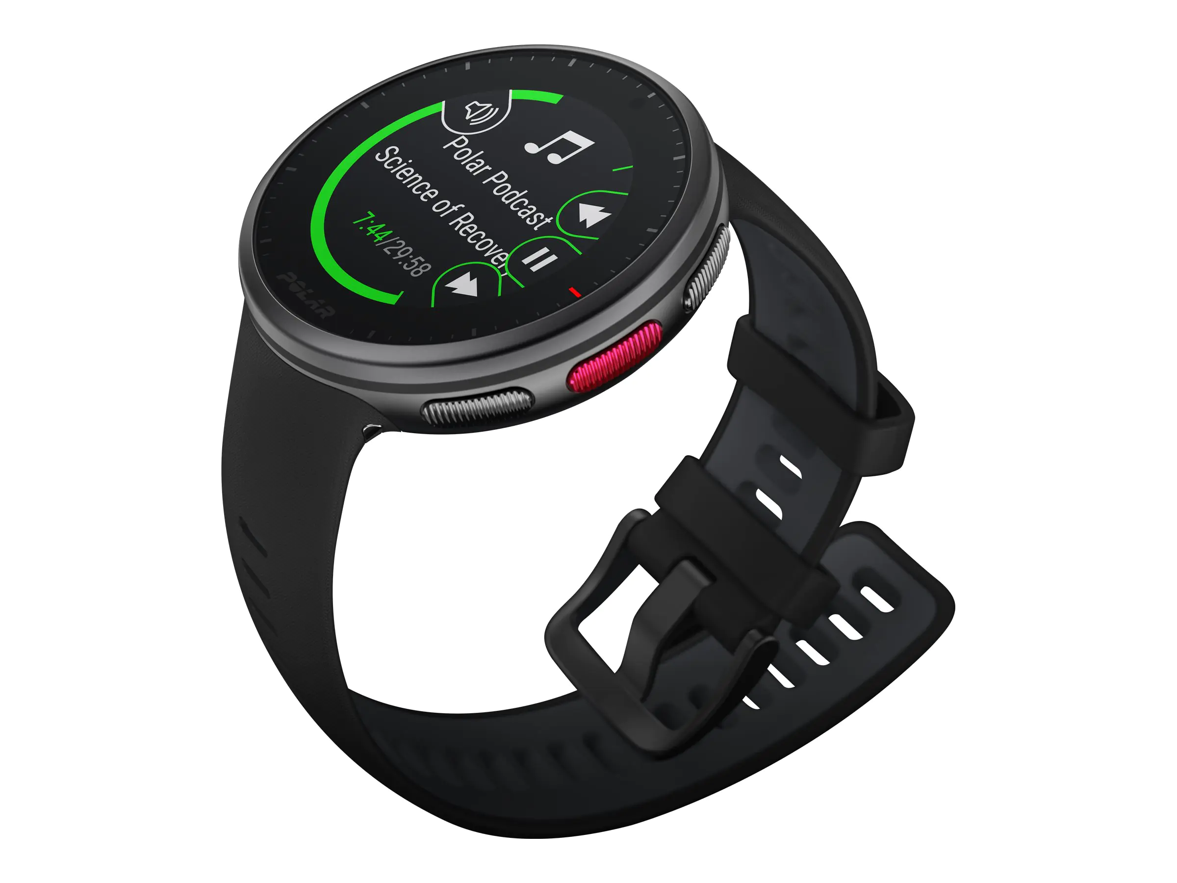 POLAR Vantage V2 HR - Schwarz - intelligente Uhr mit Band - Silikon - Bandgröße: M/L - Anzeige 3 cm (1.2") 90082711