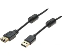 exertis Connect - USB-Verlängerungskabel - USB (M) zu USB (W) - USB 2.0 - 1.5 m - Schwarz
