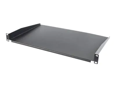 IC Intracom Intellinet 19" Cantilever Shelf, 1U, Shelf Depth 300mm, Non-Vented, Max 25kg, Black, Three Year Warranty - Rack - Regal - RAL 9005, Schwarz - 1U - 48.3 cm (19") 715072