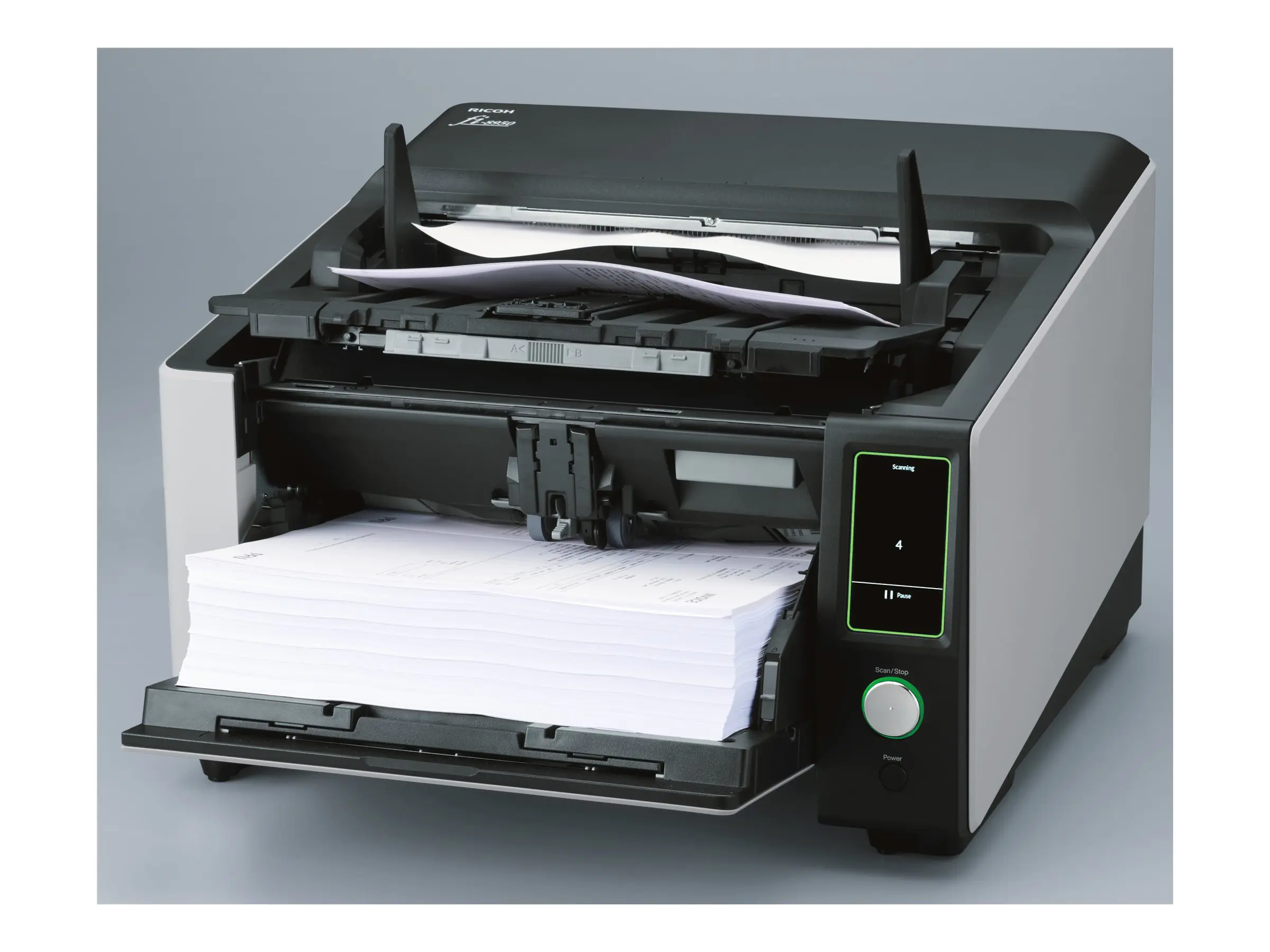 Ricoh fi-8950 - Dokumentenscanner - Dual CIS - Duplex - 305 x 431.8 mm - 600 dpi x 600 dpi - bis zu 150 Seiten/Min. (einfarbig) / bis zu 150 Seiten/Min. (Farbe) - automatischer Dokumenteneinzug (750 Blätter) - bis zu 130000 Scanvorgänge/Tag - USB 3.2 Gen