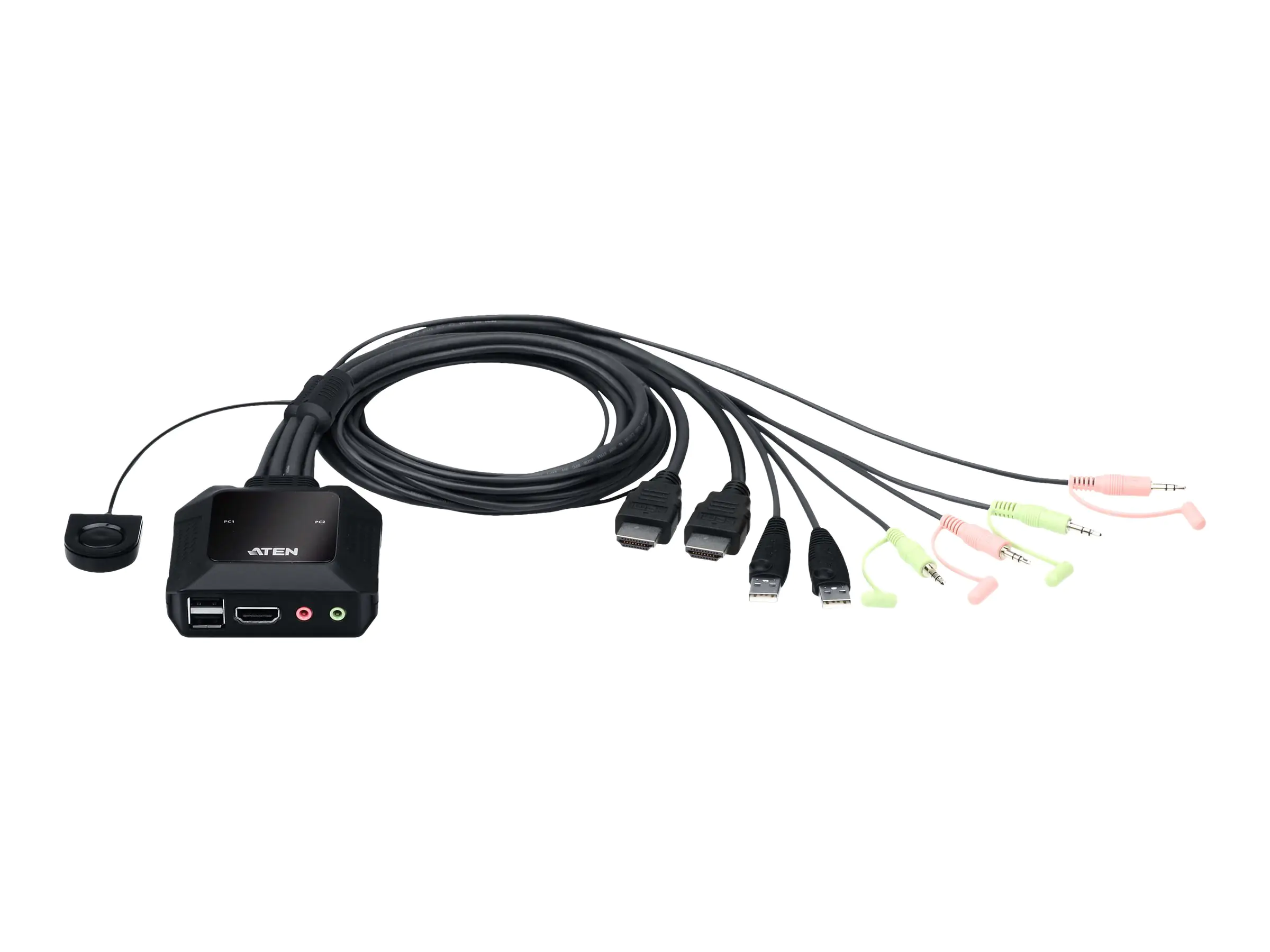 ATEN CS22H - KVM-/Audio-/USB-Switch - 2 x KVM/Audio/USB - 1 lokaler Benutzer - Desktop - für VanCryst VS182B, VS184B ATEN CS22H - KVM-/Audio-/USB-Switch - 2 x KVM/Audio/USB - 1 lokaler Benutzer - Desktop - für VanCryst VS182B, VS184B