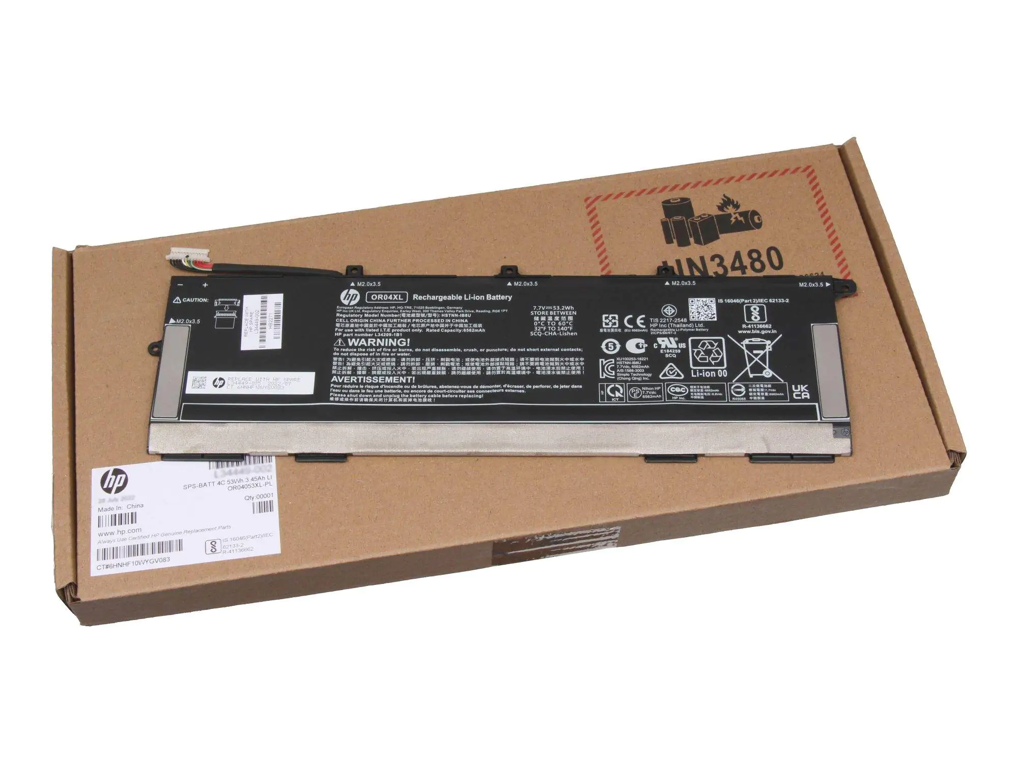 HP OR04053XL-PL - Laptop-Batterie - Lithium-Ionen L34449-002