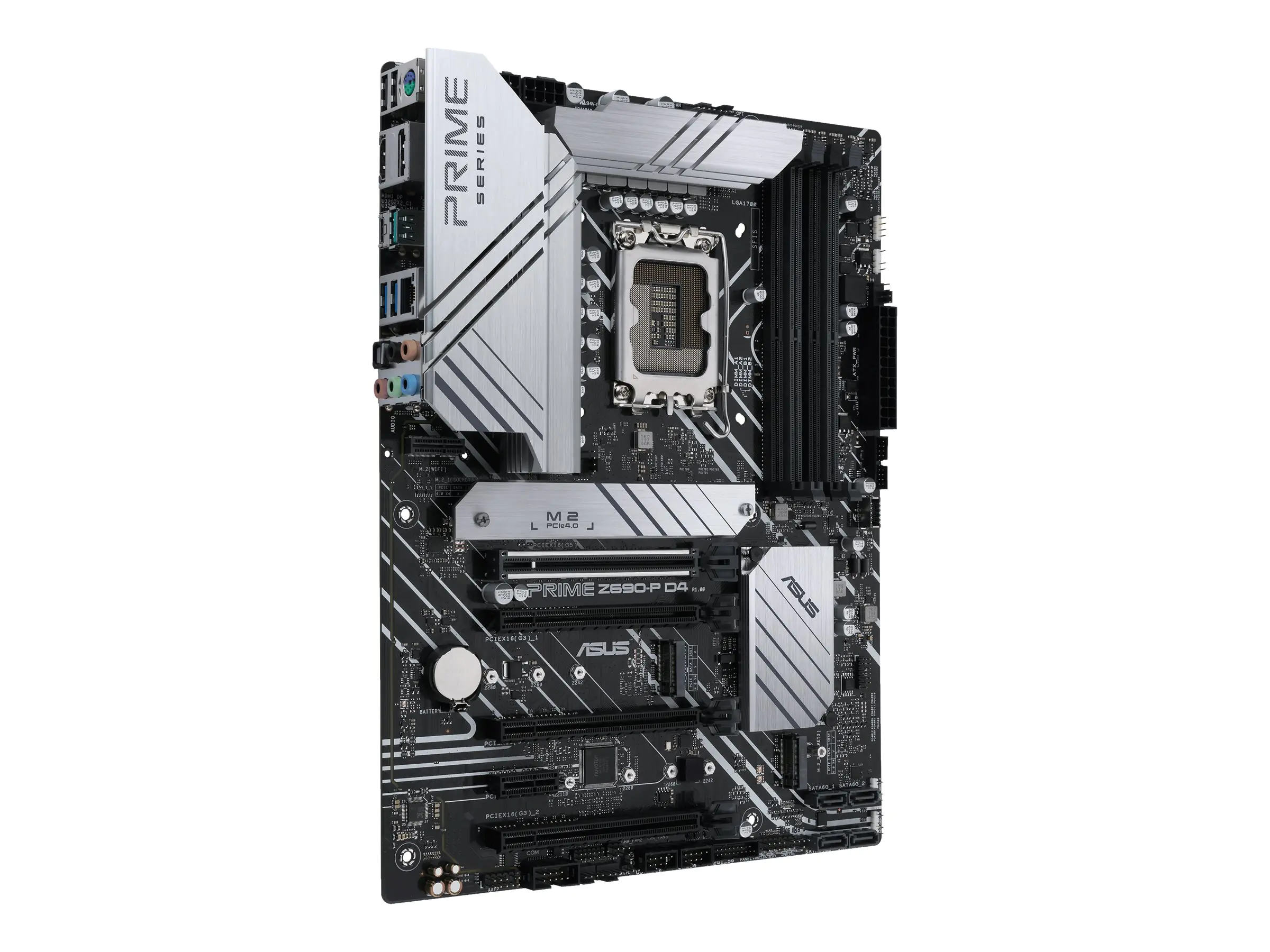 ASUS PRIME Z690-P D4 - Motherboard - ATX - LGA1700-Sockel - Z690 Chipsatz - USB-C Gen1, USB 3.2 Gen 1, USB 3.2 Gen 2, USB-C Gen 2x2 - 2.5 Gigabit LAN - Onboard-Grafik (CPU erforderlich) - HD Audio (8-Kanal)