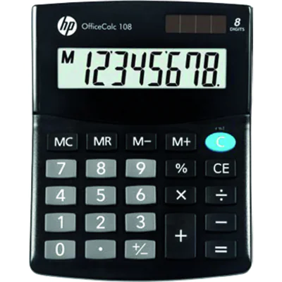 HP Tischrechner OfficeCalc 108 101 x 33 x 125 mm (B x H x T) Solar-Energie, Batterie schwarz