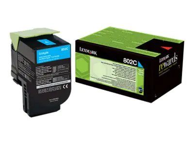 Lexmark 802C - Cyan - original - Tonerpatrone 80C20C0