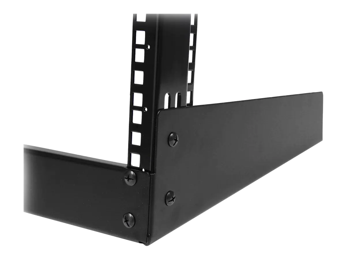 StarTech 12 HE 19" Desktop 2 Pfosten Open Frame Rack - Schrank offener Rahmen - Schwarz - 12U - 48.3 cm (19") - für P/N: CABCAGENUTS6, CABSCREWM52, CABSCREWSM6, CABSCRWM520, CABSCRWM620, CABSCRWS1224