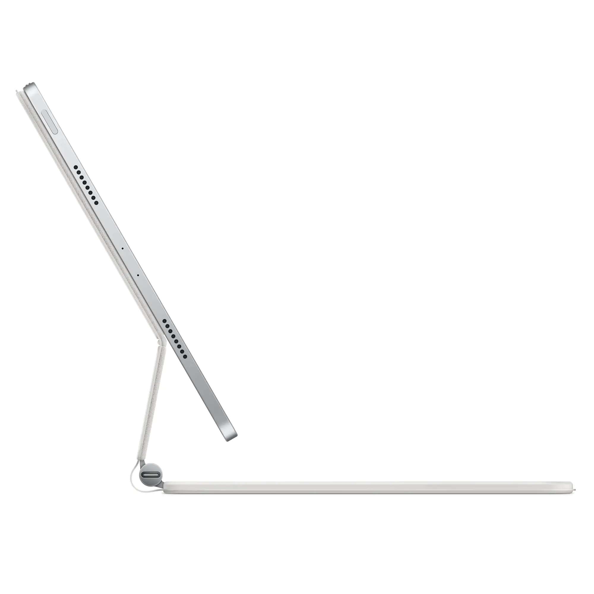 Apple Magic Keyboard - Tastatur und Foliohülle - mit Trackpad - hinterleuchtet - Apple Smart connector - USA - weiß - für Apple 10.9-inch iPad Air (4th gen, 5th gen), 11-inch iPad Air (M2), 11-inch iPad Pro (1st gen, 2nd gen, 3rd gen, 4th gen)