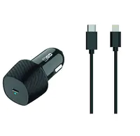2GO KFZ-Ladegerät USB-C inkl. Kabel Lightn. sw 797276