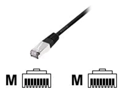 equip - Patch-Kabel - RJ-45 (M) zu RJ-45 (M) - 10 m - SFTP - CAT 6 - halogenfrei, geformt, verseilt - Schwarz