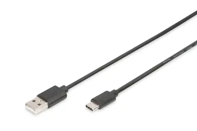 DIGITUS - USB-Kabel - USB (M) zu 24 pin USB-C (M) - USB 2.0 - 3 A - 1 m - unterstützt Stromversorgung - Schwarz DIGITUS - USB-Kabel - USB (M) zu 24 pin USB-C (M) - USB 2.0 - 3 A - 1 m - unterstützt Stromversorgung - Schwarz