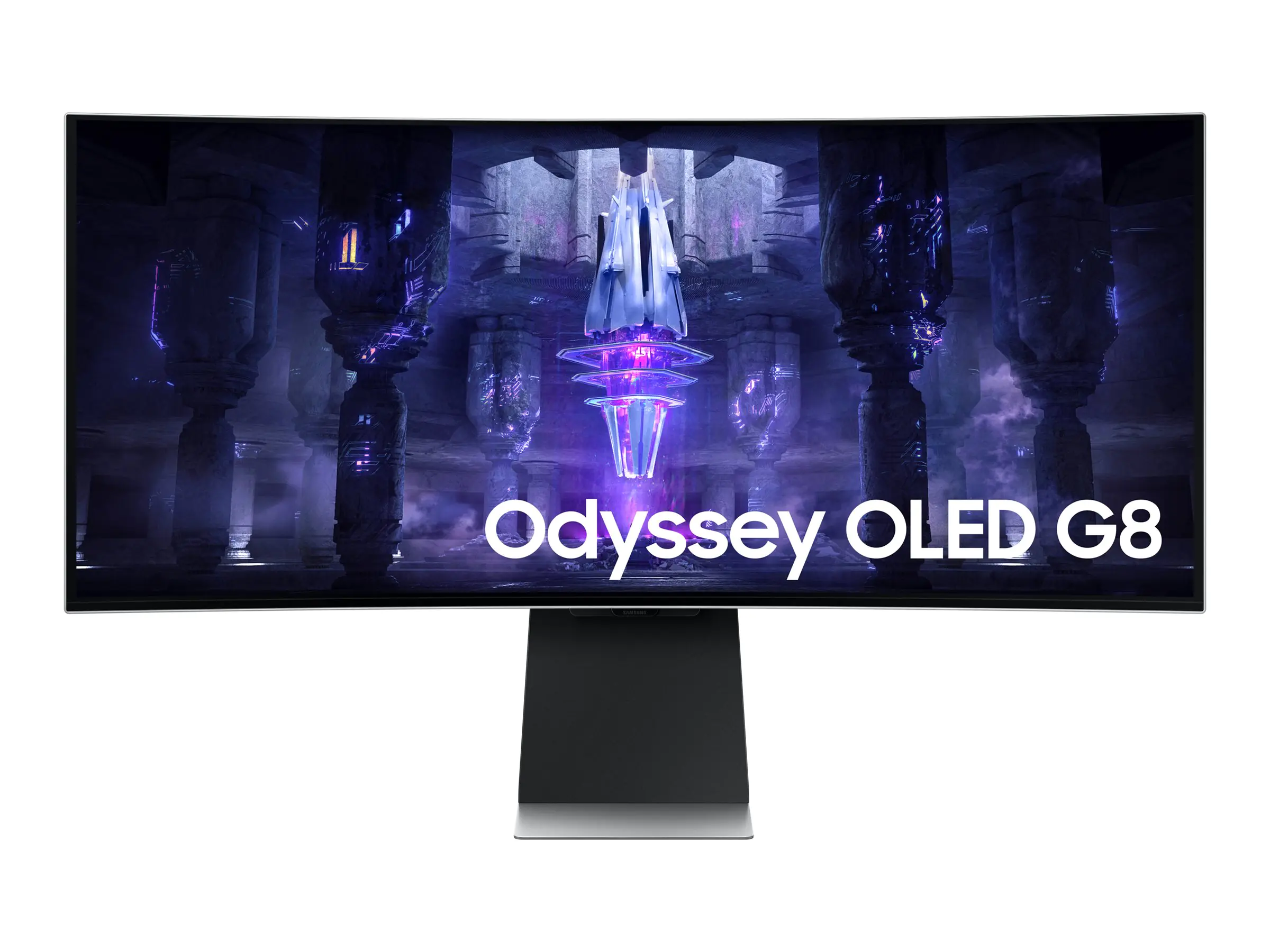 Samsung Odyssey OLED G8 S34BG850SU - OLED-Monitor - Smart - Gaming - gebogen - 86 cm (34") - 3440 x 1440 UWQHD @ 175 Hz - 250 cd/m² - 1000000:1 - DisplayHDR 400 True Black - 0.1 ms - Mini DisplayPort, Micro HDMI, USB-C - Lautsprecher - Silber