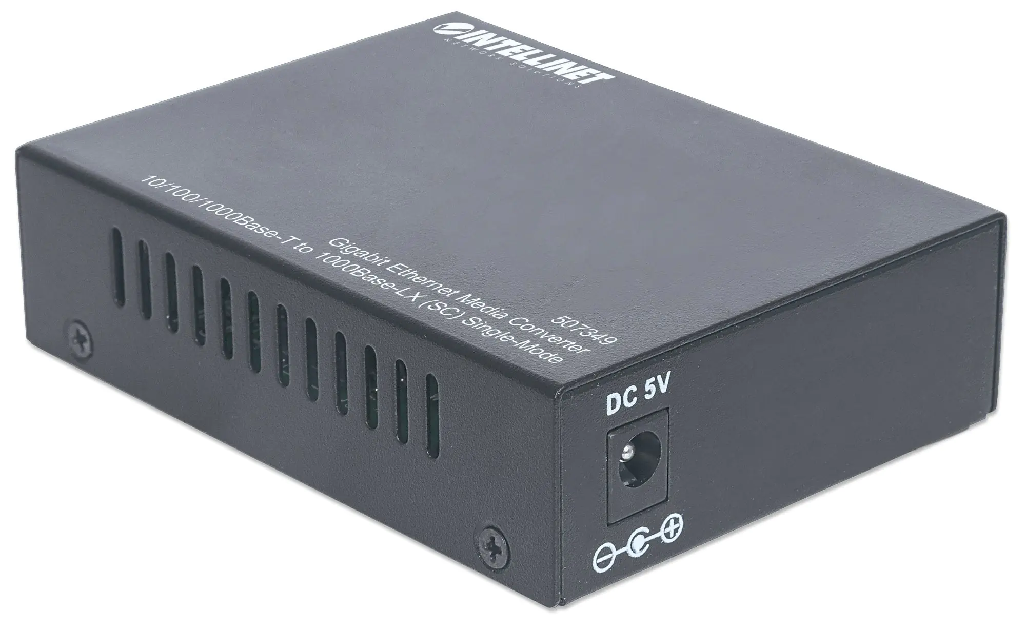 Intellinet Gigabit Ethernet Singlemode Medienkonverter, 10/100/1000Base-T auf 1000Base-LX (SC) Single Mode, 20 km - Medienkonverter - GigE - 10Base-T, 1000Base-LX, 100Base-TX, 1000Base-T - RJ-45 / SC Single-Modus - bis zu 20 km - 1310 nm