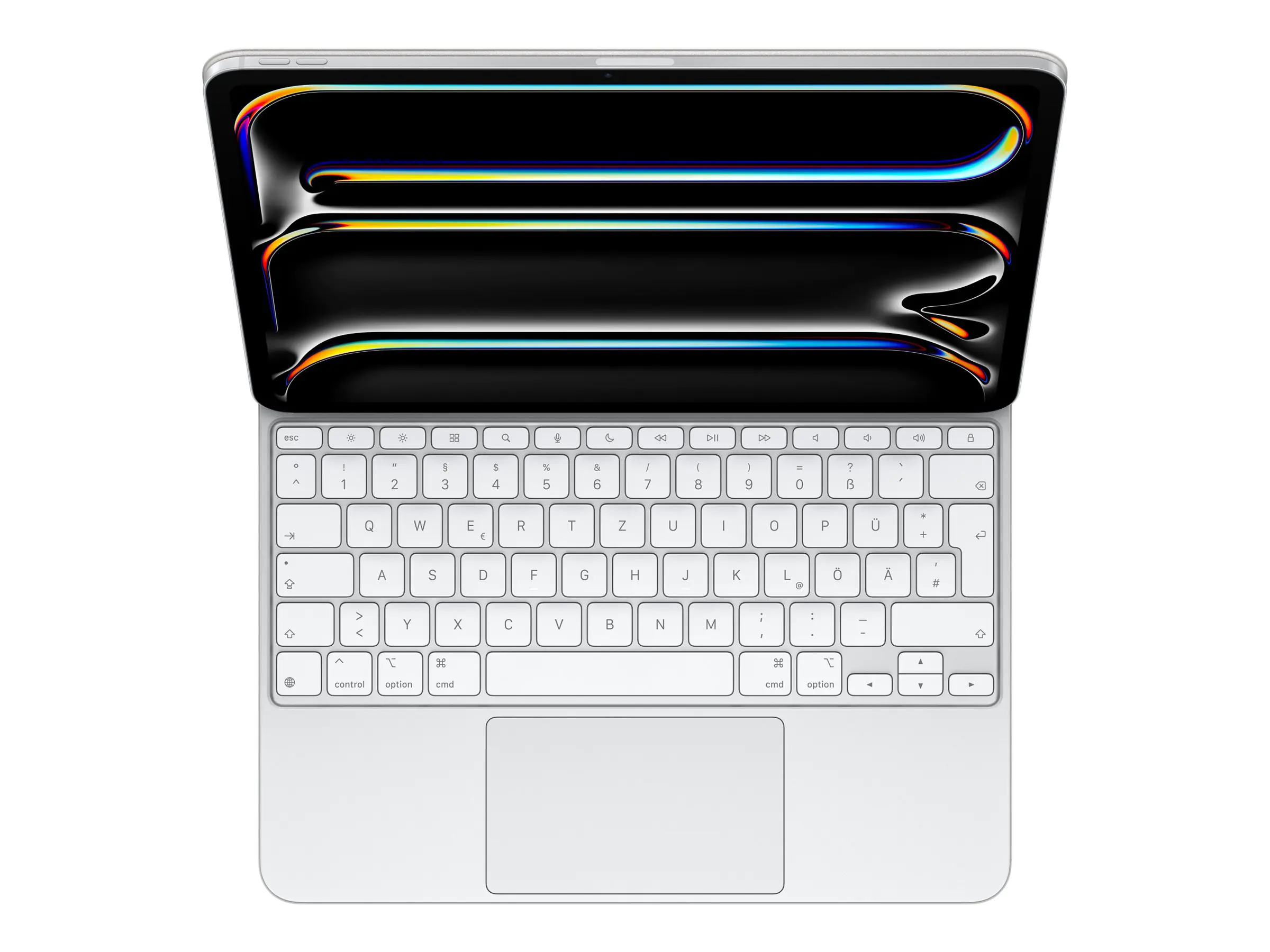 Apple Magic Keyboard - Tastatur und Foliohülle - mit Trackpad - hinterleuchtet - Apple Smart connector - QWERTZ - Deutsch - weiß - für 13-inch iPad Pro (M4, M5) MWR43D/A