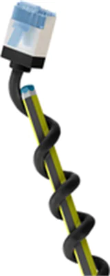 Goobay Ultraflexibles CAT 6A Patchkabel slim U/FTP schwarz - extrakurze Stecker reiner