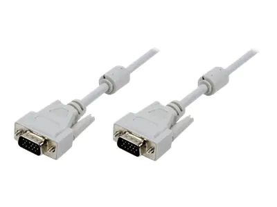 LogiLink - VGA-Kabel - HD-15 (VGA) (M) zu HD-15 (VGA) (M) - 3 m - Daumenschrauben - Grau