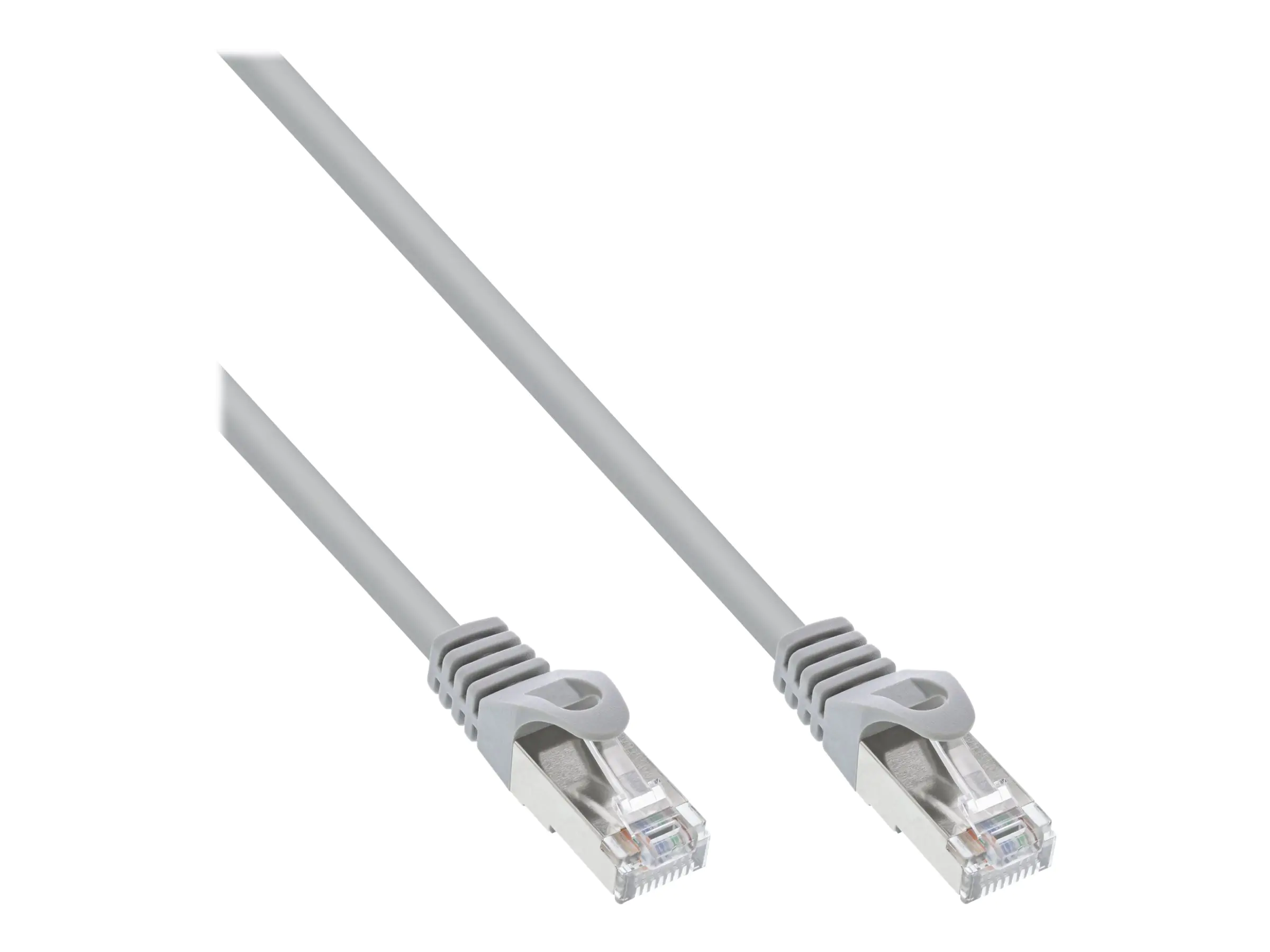 InLine - Patch-Kabel - RJ-45 (M) zu RJ-45 (M) - 1.5 m - SF/UTP - CAT 5e - geformt, ohne Haken - Grau (Packung mit 70)