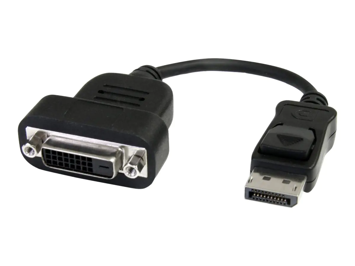 StarTech Aktiver DisplayPort auf DVI-D Adpater - DP zu DVI Single Link Konverter (Stecker/Buchse) - 1920x1200 - DisplayPort-Adapter - DisplayPort (M) zu DVI-D (W) - 20 cm - Schwarz - für P/N: DKM30CHDPD, DKM30CHDPDUE, SV231QDPU34K, TB32DP14, TB3CDK2DPUE,