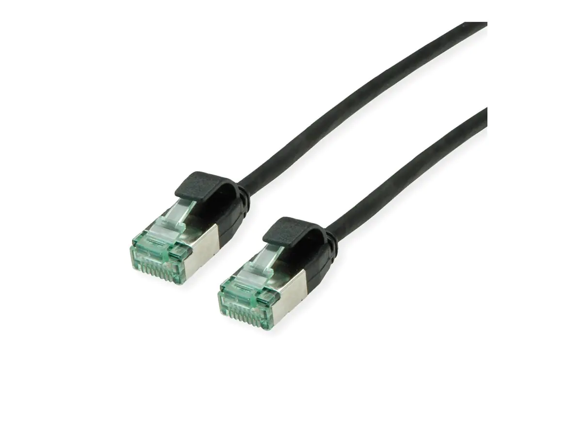 ROLINE RM U/FTP Patchkabel Kat.6A/Kl.EA SLIM schwarz 5m - FTP