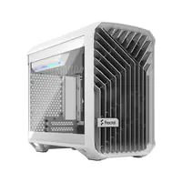 Fractal Design Torrent Nano - Tower - Mini-DTX - Seitenteil mit Fenster (gehärtetes Glas) - keine Spannungsversorgung (ATX) - weiß getönt - USB/Audio