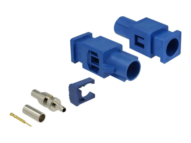 Delock - RF-Anschluss - FAKRA C-Anschluss männlich quetschen - Signalblau, RAL 5005