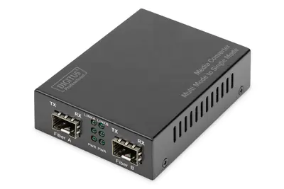 Digitus Professional DN-82133 - Medienkonverter - 1GbE - 1000Base-X, 100Base-X - SFP (mini-GBIC) / SFP (mini-GBIC) - 850 nm / 1310 nm / 1550 nm