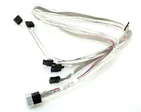 Supermicro - Internes SAS-Kabel - mit Sidebands - 4x Mini SAS HD (SFF-8643) (M) zu SATA, Seitenband (W) - 90/90/75/75/75 cm