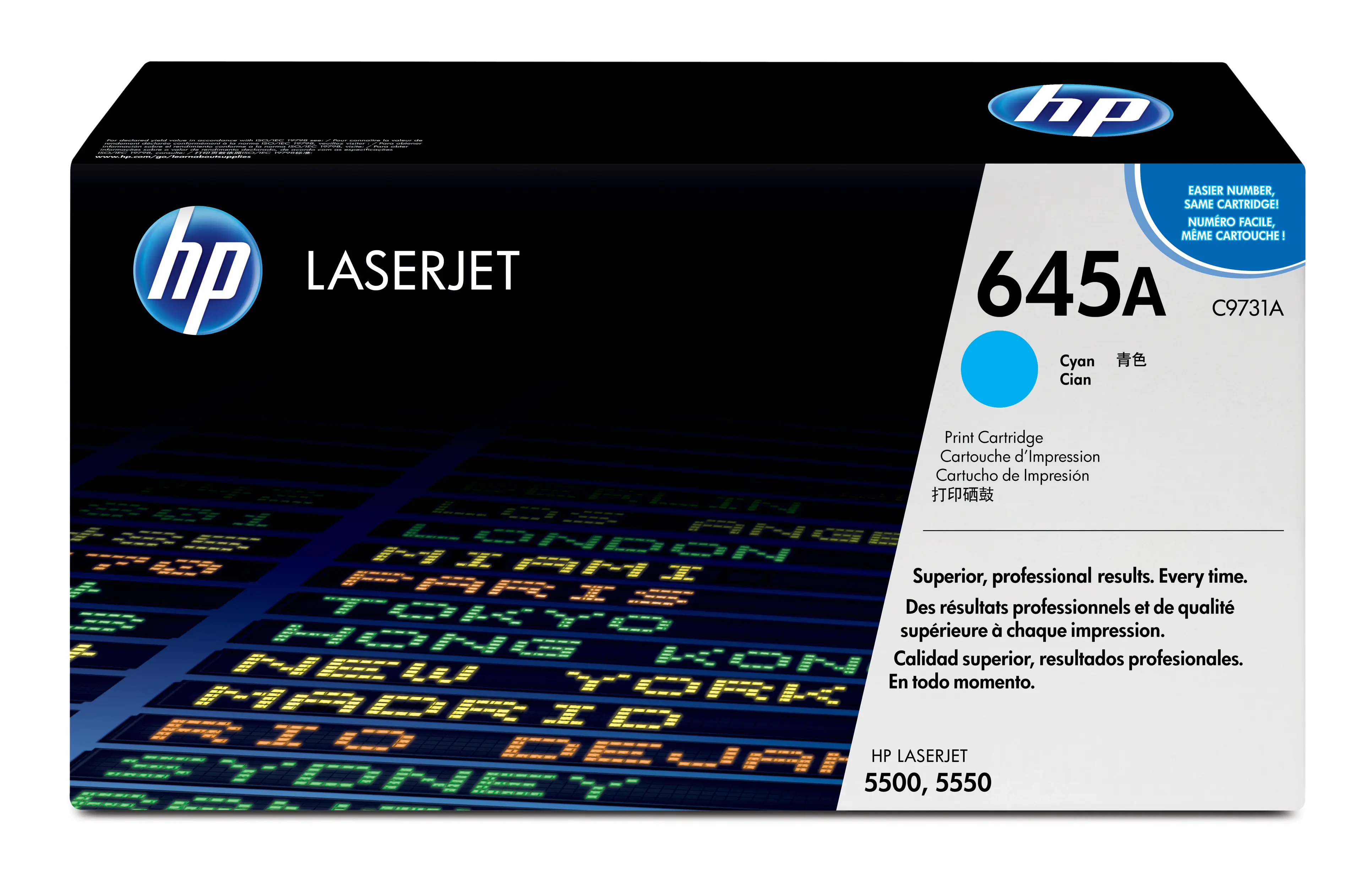 HP 645A - Cyan - original - LaserJet - Tonerpatrone (C9731A) - für Color LaserJet 5500, 5550 HP 645A - Cyan - original - LaserJet - Tonerpatrone (C9731A) - für Color LaserJet 5500, 5550
