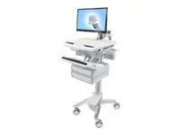 Ergotron - Wagen - offene Architektur - für LCD-Display / PC-Ausrüstung - mit LCD-Arm, 2 Schubladen (1x2) - verriegelbar - medizinisch - Aluminium, verzinker Stahl, hochwertiger Kunststoff - Bildschirmgröße: bis zu 61 cm (bis zu 24 Zoll)