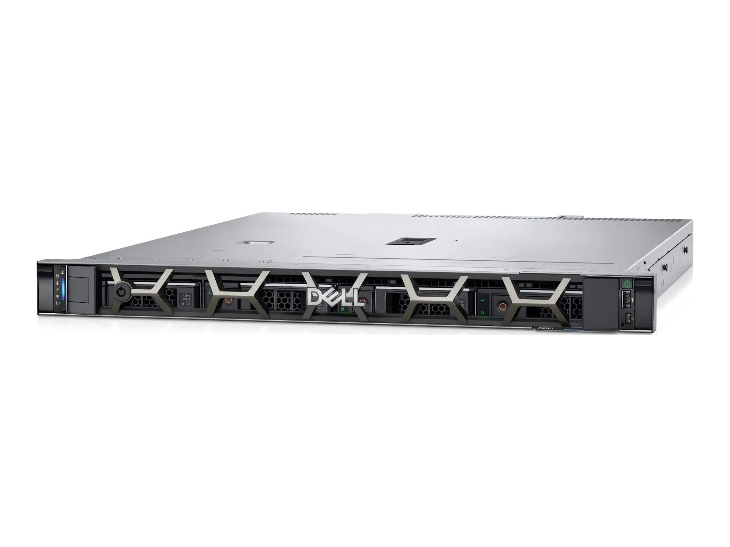Dell PowerEdge R250 - Server - Rack-Montage - 1U - 1-Weg - 1 x Xeon E-2334 / 3.4 GHz - RAM 16 GB - SAS - Hot-Swap 8.9 cm (3.5") Schacht/Schächte - HDD 2 TB - Matrox G200 - 1GbE - kein Betriebssystem - Monitor: keiner - Schwarz - BTP - Dell Smart Selection
