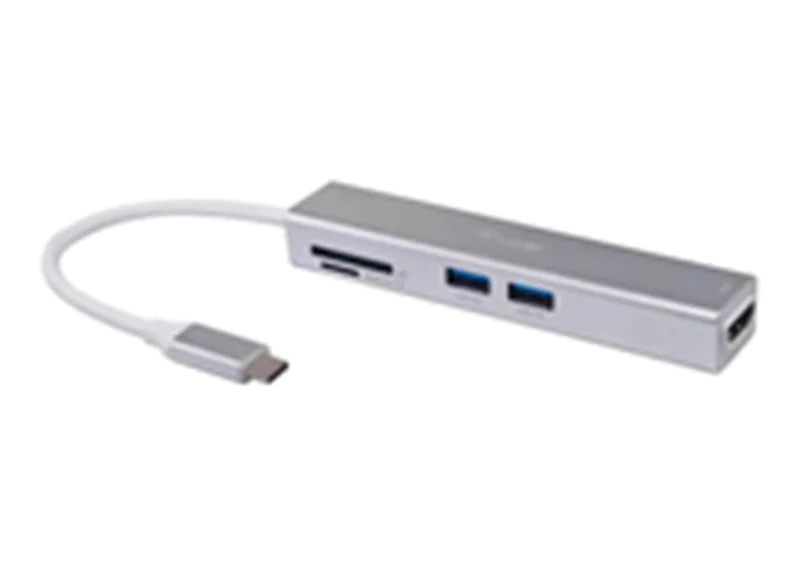 Equip 5-in-1-Usb-C-Multifunktionale adapter HDMI Usb 3.0 TF/Micro SD 3.2 Gen 1 3. - Adapter - Digital/Daten 133480