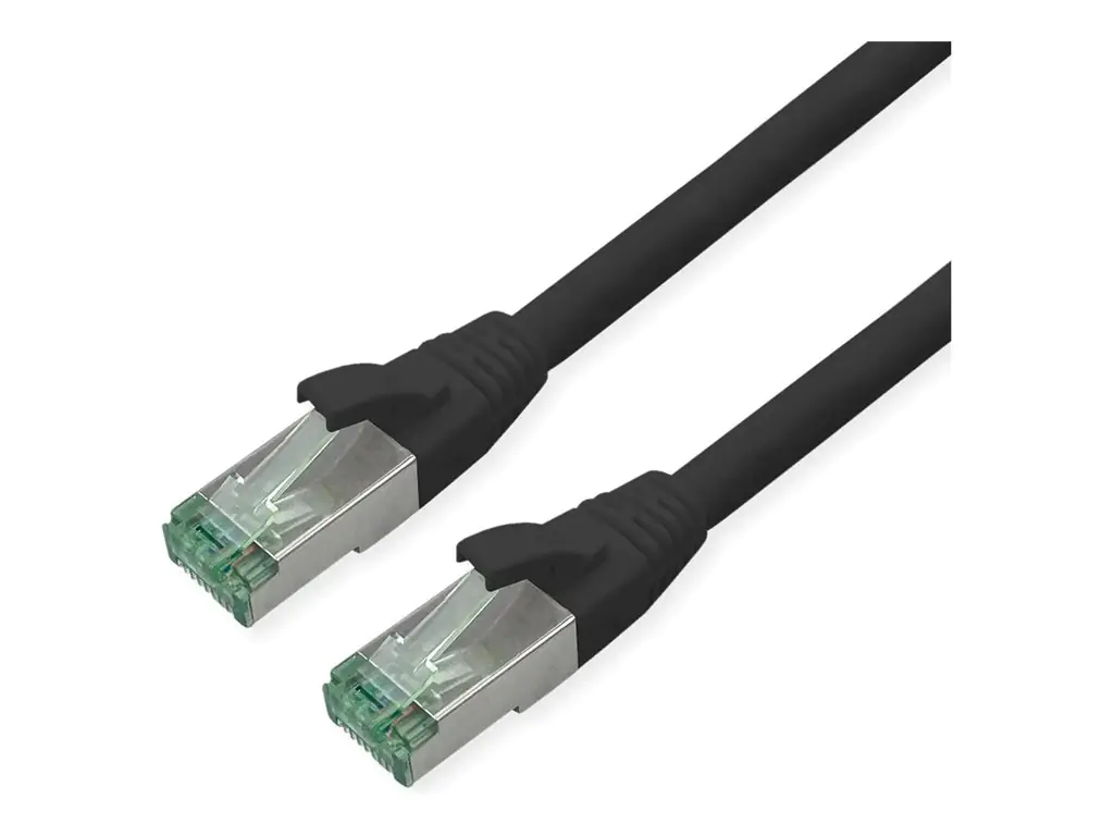 ROLINE RM S/FTP Patchkabel Kat6A/Kl.EA TPE schwarz 15m - FTP - PIMF