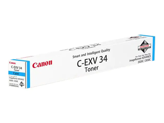 Canon C-EXV 34 - Cyan - Original - Tonerpatrone - für imageRUNNER ADVANCE C2020i, C2020L, C2025i, C2030i, C2030L, C2220i, C2220L, C2225i, C2230i Canon C-EXV 34 - Cyan - Original - Tonerpatrone - für imageRUNNER ADVANCE C2020i, C2020L, C2025i, C2030i, C2030L, C2220i, C2220L, C2225i, C2230i