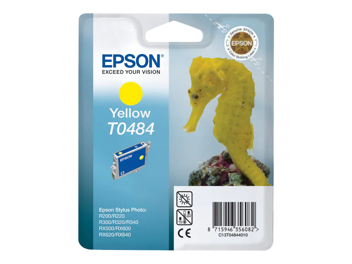 Epson T0484 - 13 ml - Gelb - Original - Blisterverpackung - Tintenpatrone - für Stylus DX3800; Stylus Photo R200, R220, R300, R320, R340, RX500, RX600, RX620, RX640