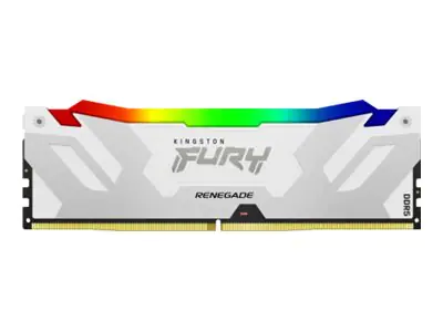 Kingston FURY Renegade RGB - DDR5 - Kit - 32 GB: 2 x 16 GB - DIMM 288-PIN - 6000 MHz / PC5-48000 - CL32 - 1.35 V - ungepuffert - on-die ECC - Weiß & Silber