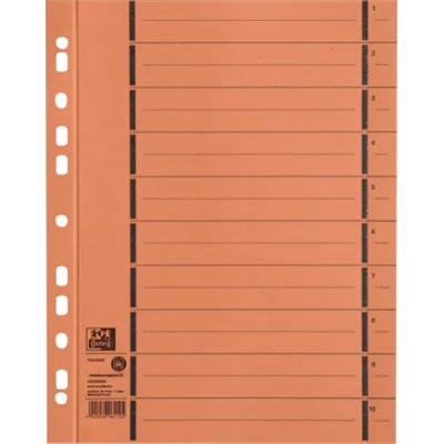Oxford Trennblatt DIN A4 Manilakarton orange 100 St./Pack. Oxford Trennblatt DIN A4 Manilakarton orange 100 St./Pack.