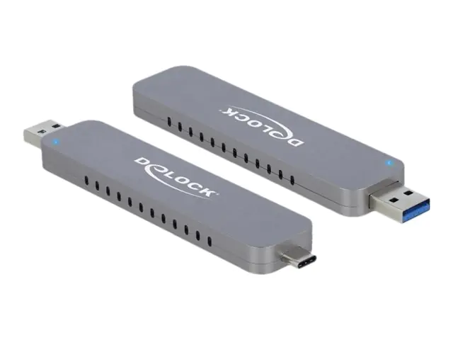 Delock - Speichergehäuse - M.2 - M.2 NVMe Card - USB-C, USB 3.2 (Gen 2) - Silber
