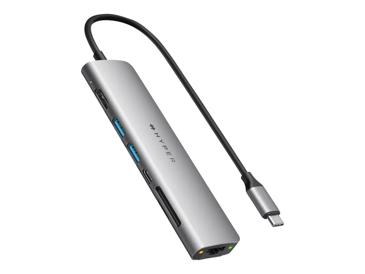 HyperDrive 7-in-1 - Dockingstation - USB-C 3.1 Gen 2 - HDMI - 1GbE
