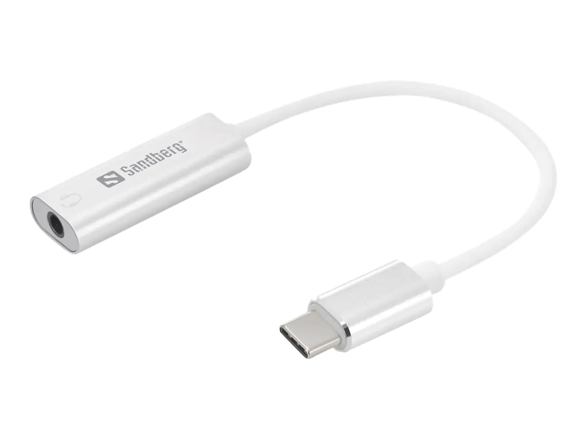 Sandberg - Adapter USB-C auf Klinkenstecker - 24 pin USB-C männlich zu mini-phone stereo 3.5 mm weiblich